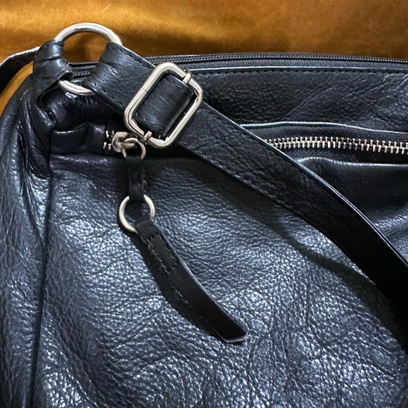 Great American Leather Works Black Crossbody Bag Y2K Vintage - Picture 5 of 15